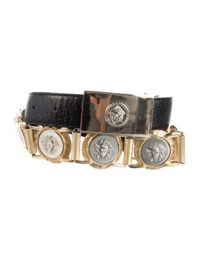 Pre-owned Versace Leather Belt In Multi