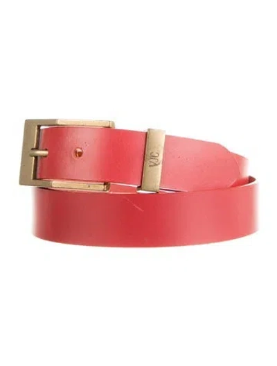 Pre-owned Versace Leather Belt In Red
