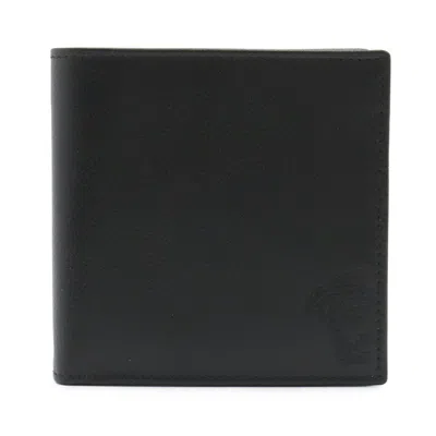 Versace Leather Bifold Wallet In Black