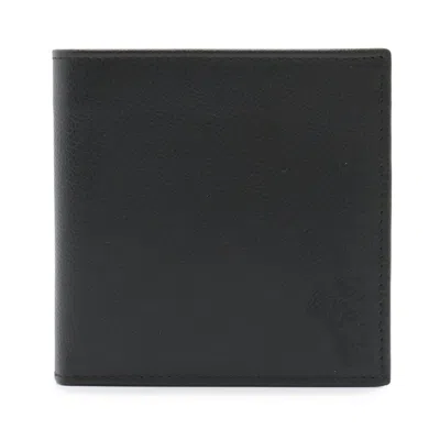 Versace Leather Bifold Wallet In Black