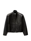 Versace Blouson En Cuir Effet Python In Black