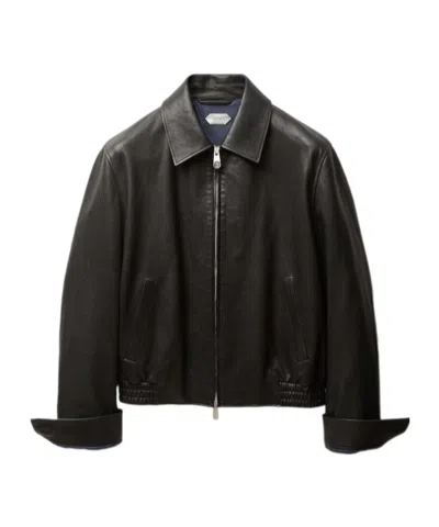 VERSACE LEATHER BLOUSON