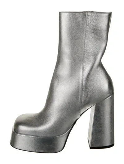 Pre-owned Versace Leather Boots In Black