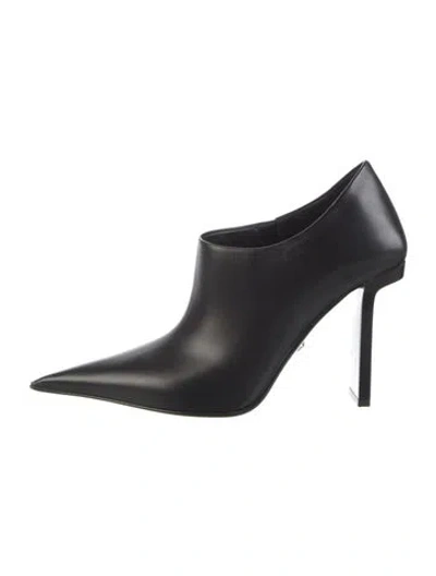 Pre-owned Versace Leather Boots In Black