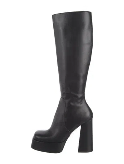 Pre-owned Versace Leather Boots In Black