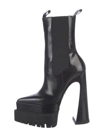 Pre-owned Versace Leather Boots In Black