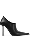 Versace Slice 105 Leather Ankle Boots In Black