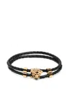 Versace Leather Bracelet In Multi