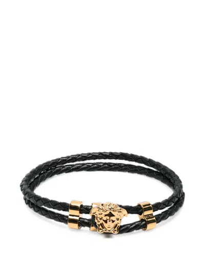 Versace Leather Bracelet In Multi
