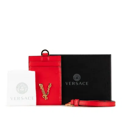 Pre-owned Versace Leather Card Case () In Multi