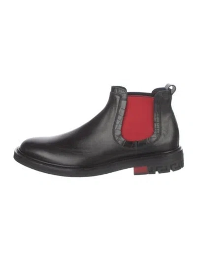 Pre-owned Versace Leather Chelsea Boots In Multi