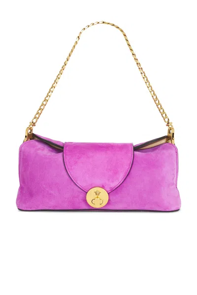 Versace Leather Clutch Bag In Bouganville & Gold '82
