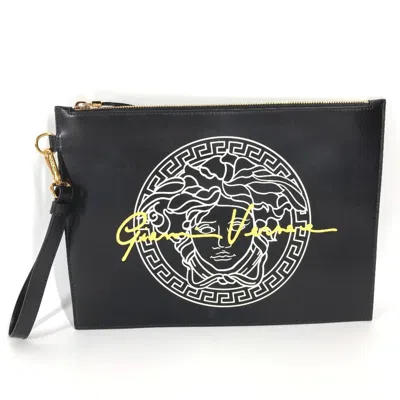 Pre-owned Versace Leather Clutch Bag Pouch ()