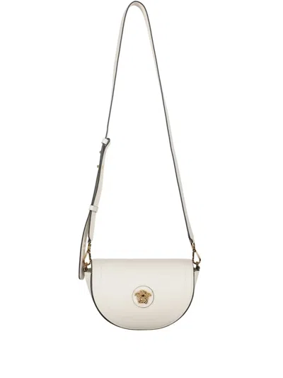 Versace Leather Crossbody Bag In 白色