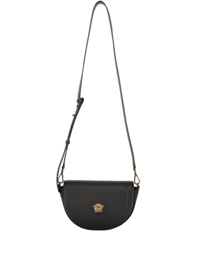 Versace Leather Crossbody Bag In Black