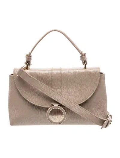 Pre-owned Versace Leather Crossbody Bag In Neutrals
