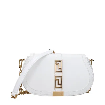 Versace Leather Crossbody Women's Bag In White