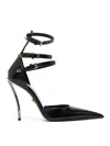 Versace Woman Pumps Black Size 10 Soft Leather In Negro