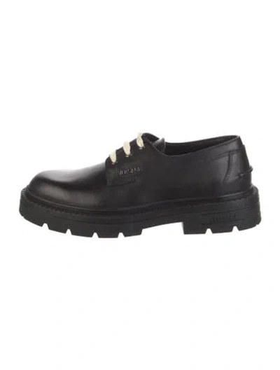 Pre-owned Versace Leather Derby Shoes In Black