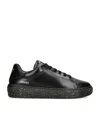 Versace Leather Eco Sneakers In Black