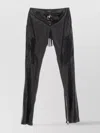 VERSACE LEATHER FRINGE HIGH-WAISTED TROUSERS