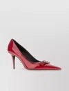 Versace Gianni Ribbon Escarpins Vernis 85 Mm In Pink