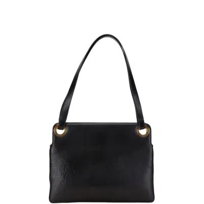 Pre-owned Versace Leather Handbag () In Black