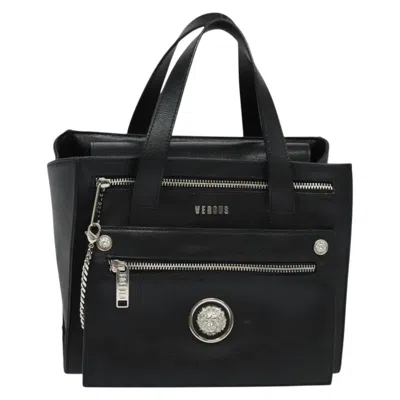 Pre-owned Versace Leather Handbag () In Black