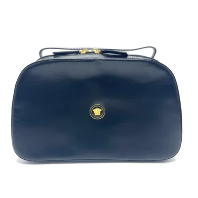 Pre-owned Versace Leather Handbag () In Black