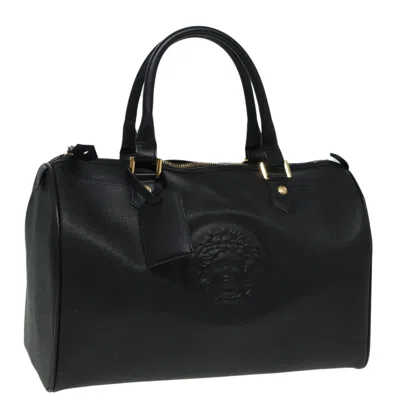 Pre-owned Versace Leather Handbag () In Black