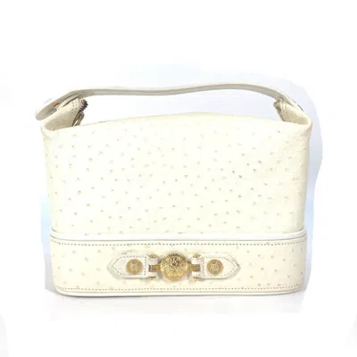 Pre-owned Versace Leather Handbag () In White