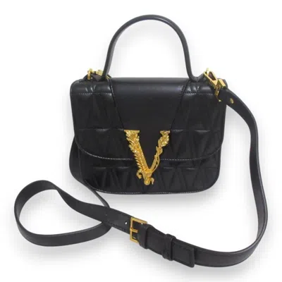 Pre-owned Versace Leather Handbag Shoulder Bag ()