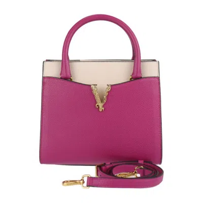 Pre-owned Versace Leather Handbag Shoulder Bag Tote Bag () In Multi
