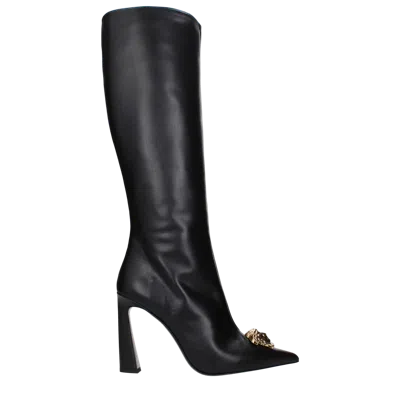 VERSACE VERSACE LEATHER HIGH HEEL HEEL BOOT