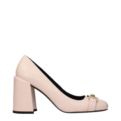 Versace Leather High Heel Women's Pumps In Pink