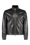 Versace Jacket High Collar Elastic Cuffs In Black