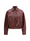 Versace Leather Jackets In Multi