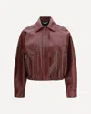 Versace Leather Jackets In Brown