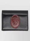 Versace Leather Keyring In Black
