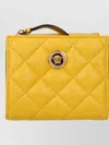 Versace Leather Keyring In Yellow
