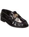 Versace Leather Loafer In Black