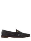 Versace Black Guanto Loafers In Calf Leather In Black