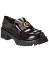 Versace Leather Loafer In Black