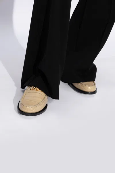 Versace Beige Croc-effect Medusa '95 Loafers