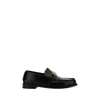 Versace Horsebit-embellished Patent-leather Loafers In Black