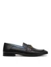 Versace Medusa-plaque Leather Loafers In Black