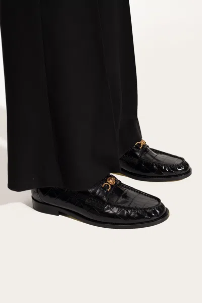 VERSACE VERSACE LEATHER LOAFERS