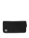 Versace Leather Long Wallet In Black