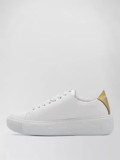 Versace Leather Low-top Sneakers In White