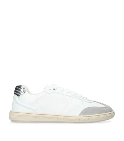 Versace Leather Low-top Sneakers In White
